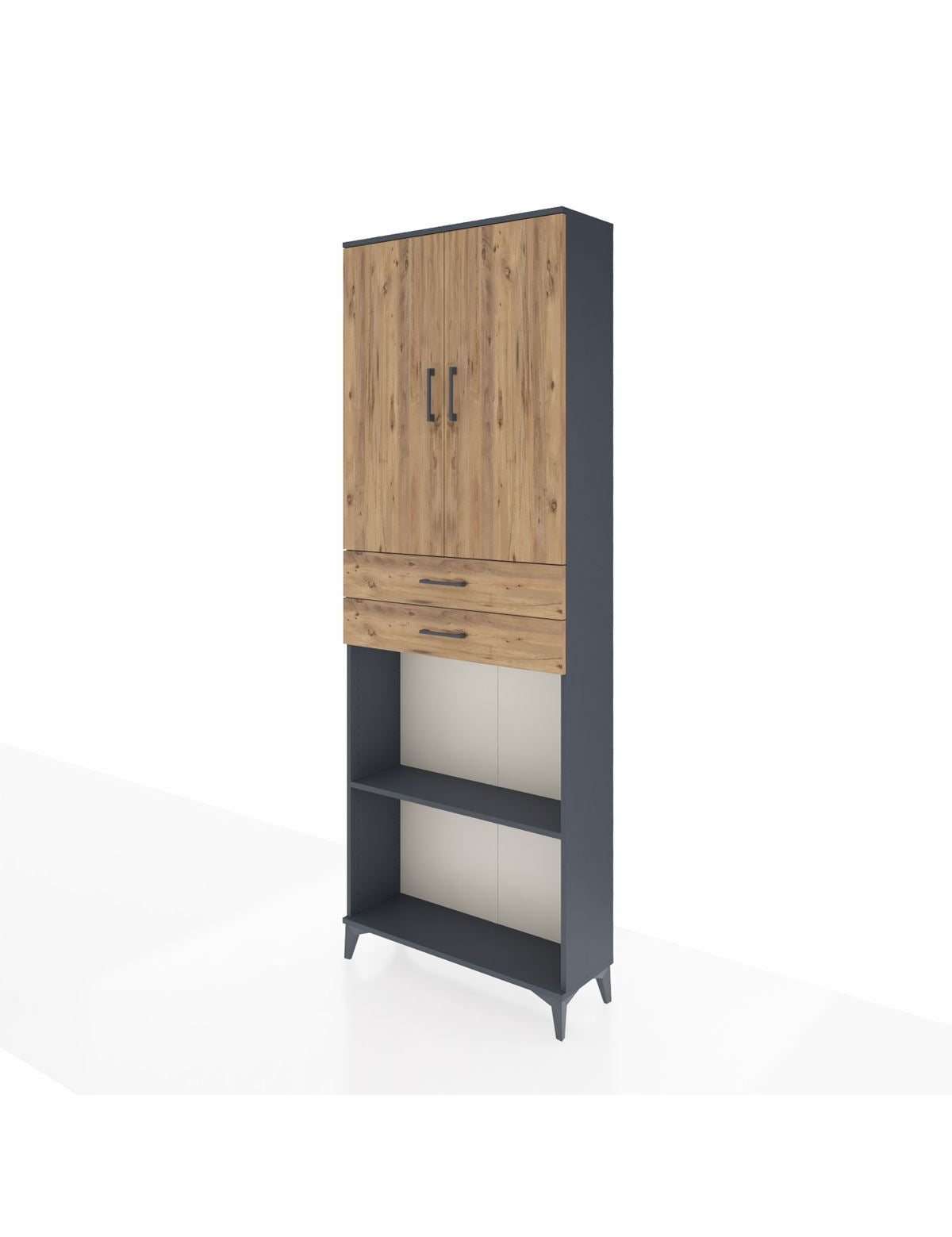 Arges Dolap 4 Raflı 2 Çekmeceli 2 Kapaklı 88x30x243 - S33M289V6A