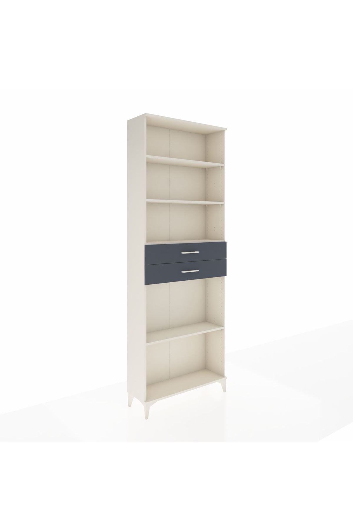 Arges Dolap 4 Raflı 2 Çekmeceli 88x30x243 Aytaşı-Antrasit