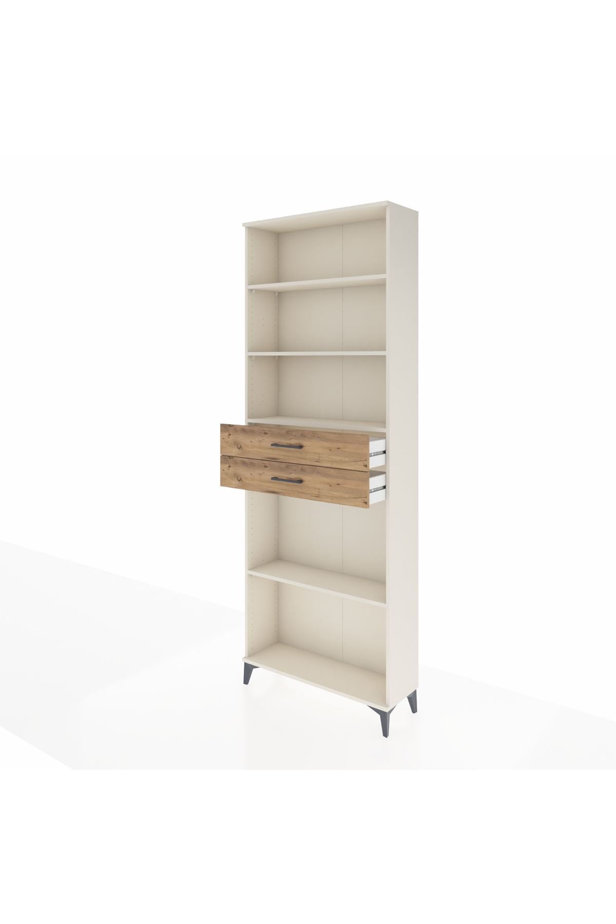 Arges Dolap 4 Raflı 2 Çekmeceli 88x30x243 Aytaşı-Çam