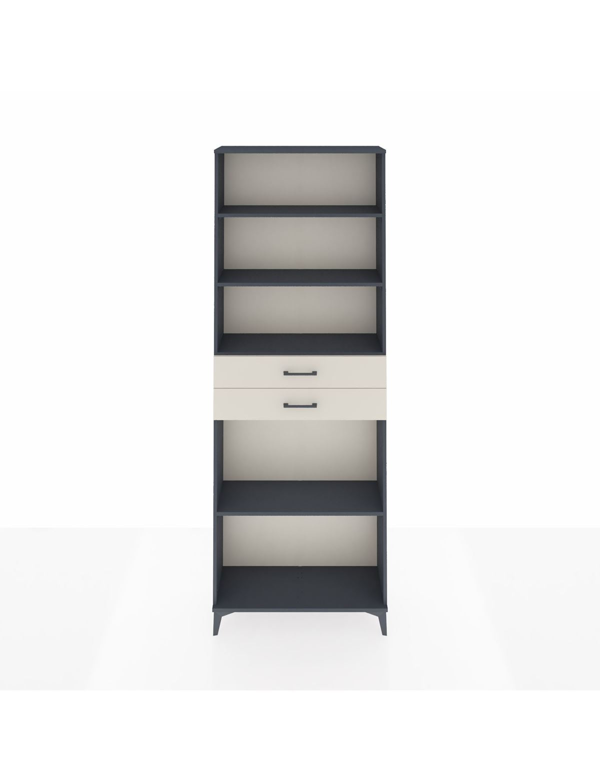 Arges Dolap 4 Raflı 2 Çekmeceli 88x30x243 Antrasit-Aytaşı