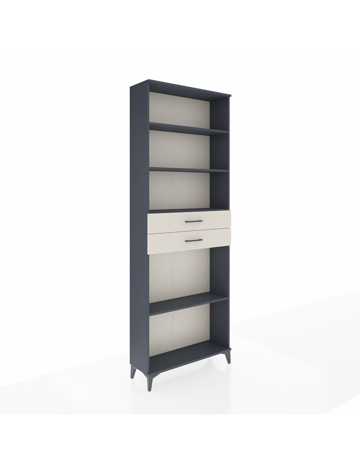 Arges Dolap 4 Raflı 2 Çekmeceli 88x30x243 Antrasit-Aytaşı