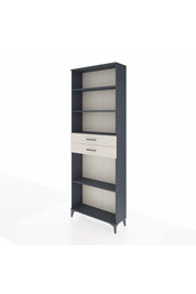 Arges Dolap 4 Raflı 2 Çekmeceli 88x30x243 Antrasit-Aytaşı