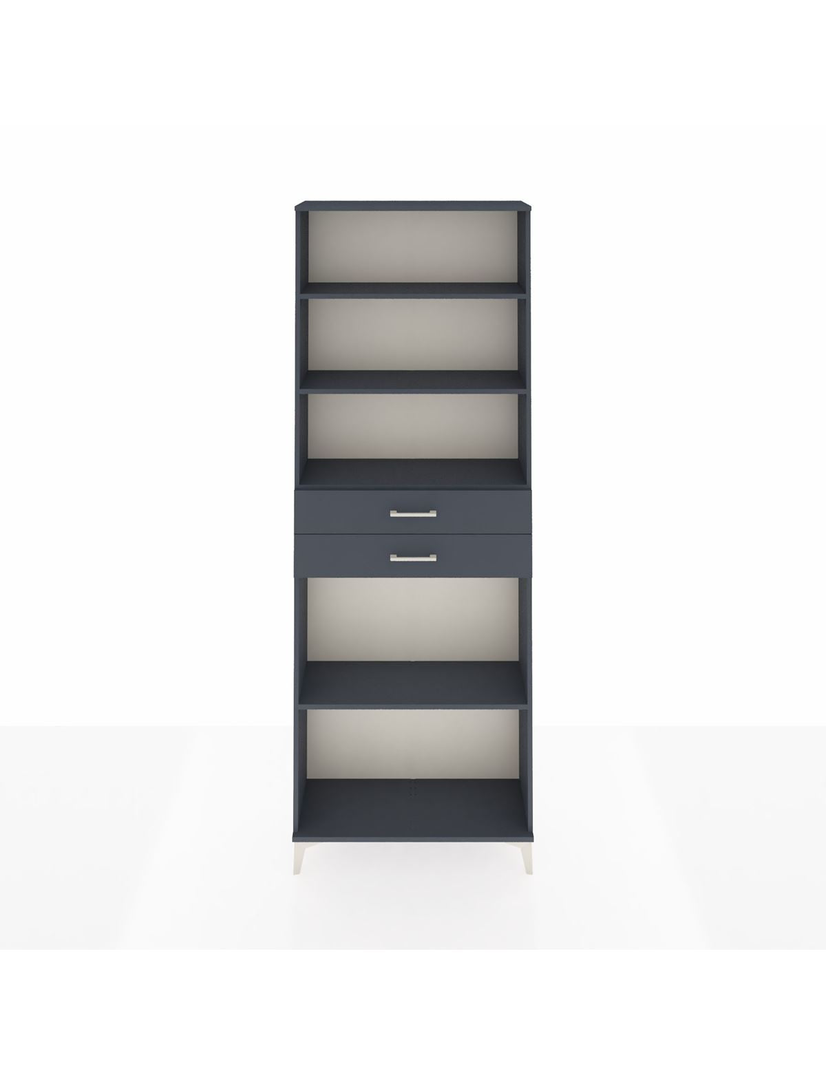 Arges Dolap 4 Raflı 2 Çekmeceli 88x30x243 Antrasit-Antrasit