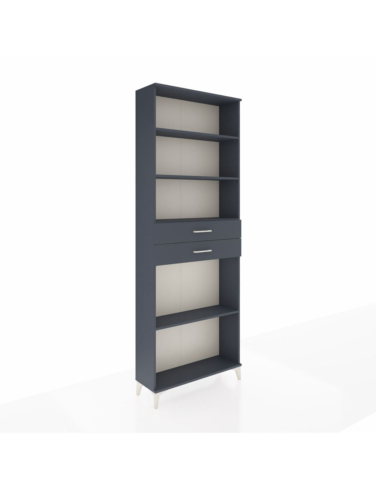 Arges Dolap 4 Raflı 2 Çekmeceli 88x30x243 Antrasit-Antrasit