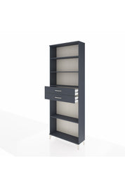 Arges Dolap 4 Raflı 2 Çekmeceli 88x30x243 Antrasit-Antrasit