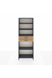 Arges Dolap 4 Raflı 2 Çekmeceli 88x30x243 Antrasit-Çam