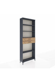 Arges Dolap 4 Raflı 2 Çekmeceli 88x30x243 Antrasit-Çam