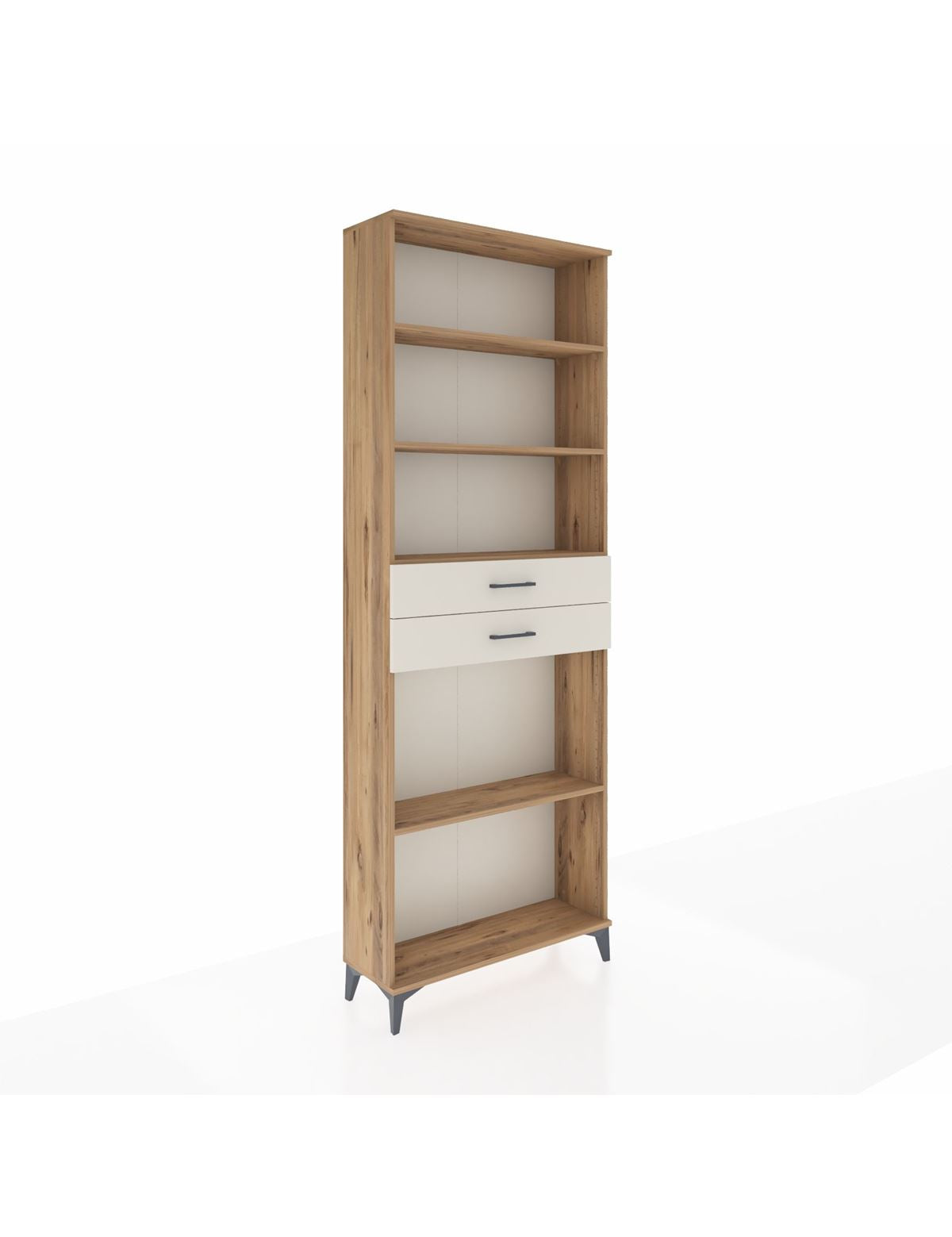 Arges Dolap 4 Raflı 2 Çekmeceli 88x30x243 Çam-Aytaşı