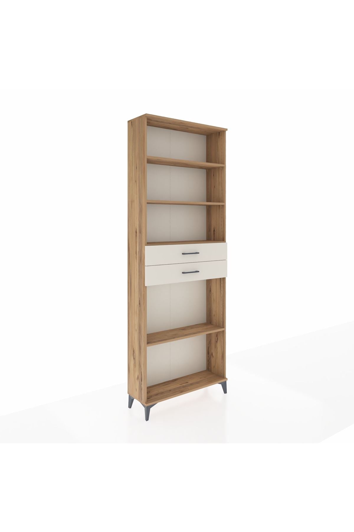 Arges Dolap 4 Raflı 2 Çekmeceli 88x30x243 Çam-Aytaşı