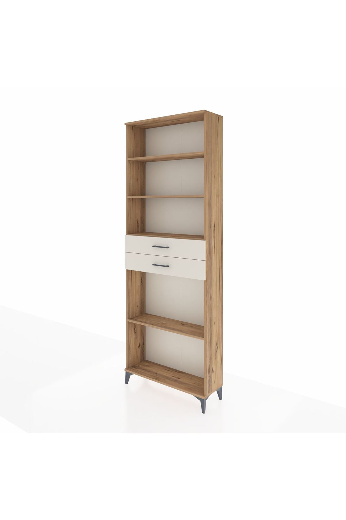 Arges Dolap 4 Raflı 2 Çekmeceli 88x30x243 Çam-Aytaşı