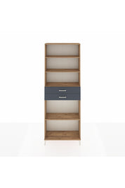 Arges Dolap 4 Raflı 2 Çekmeceli 88x30x243 Çam-Antrasit