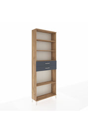 Arges Dolap 4 Raflı 2 Çekmeceli 88x30x243 Çam-Antrasit