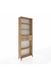 Arges Dolap 4 Raflı 2 Çekmeceli 88x30x243 Çam-Çam