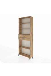 Arges Dolap 4 Raflı 2 Çekmeceli 88x30x243 Çam-Çam