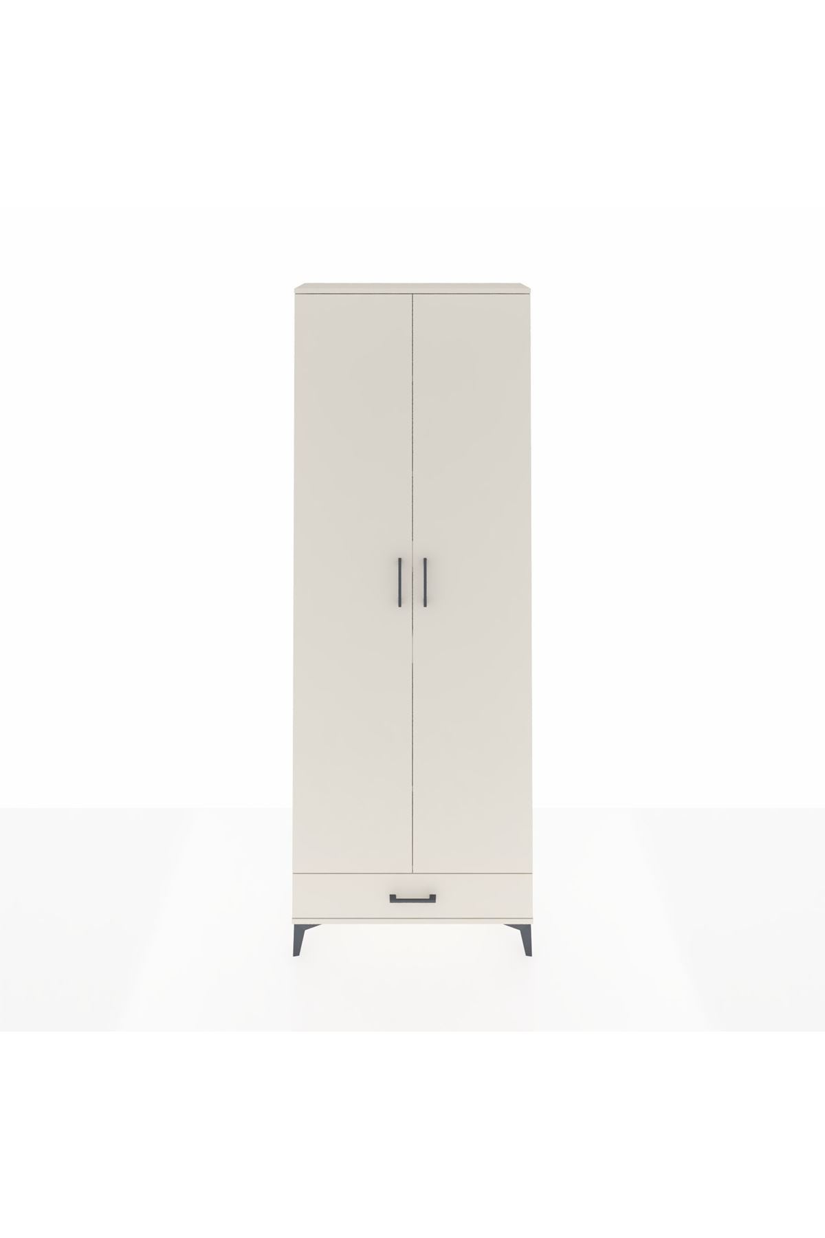 Arges Dolap 6 Raflı Tek Çekmeceli 2 Kapaklı 88x30x243 Aytaşı-Aytaşı