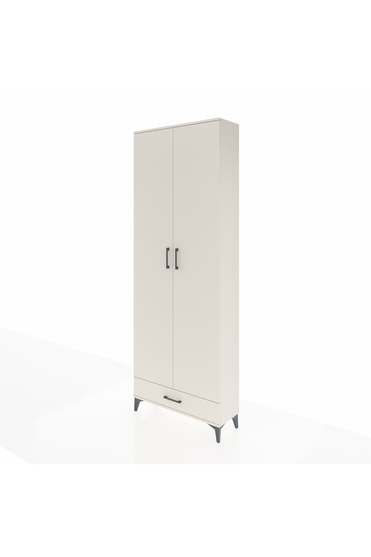 Arges Dolap 6 Raflı Tek Çekmeceli 2 Kapaklı 88x30x243 Aytaşı-Aytaşı