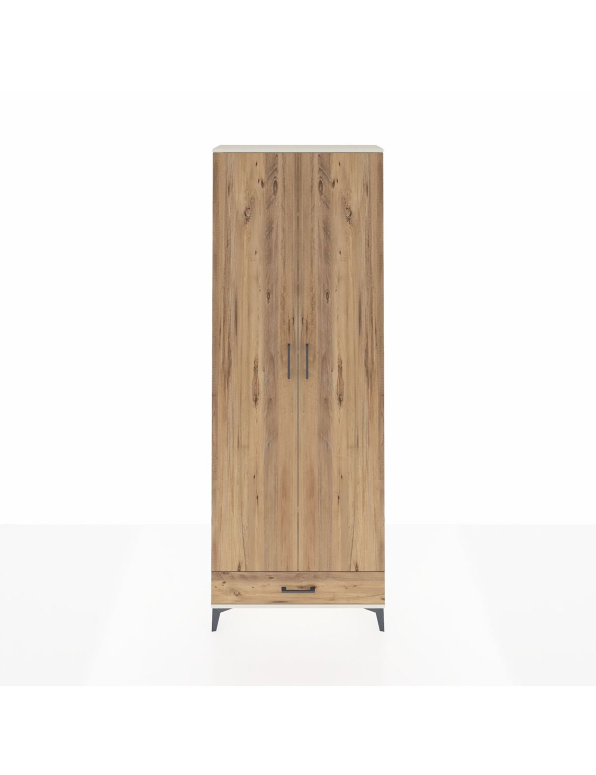 Arges Dolap 6 Raflı Tek Çekmeceli 2 Kapaklı 88x30x243 Aytaşı-Çam