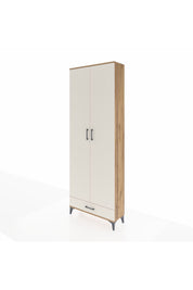 Arges Dolap 6 Raflı Tek Çekmeceli 2 Kapaklı 88x30x243 Çam-Aytaşı