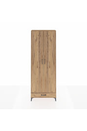 Arges Dolap 6 Raflı Tek Çekmeceli 2 Kapaklı 88x30x243 Çam-Çam