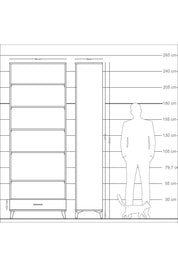 Arges Dolap 6 Raflı Tek Çekmeceli 88x30x243 Aytaşı-Aytaşı