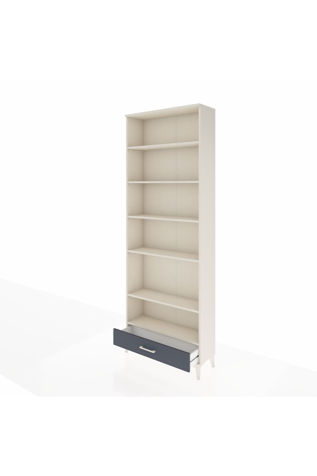 Arges Dolap 6 Raflı Tek Çekmeceli 88x30x243 Aytaşı-Antrasit