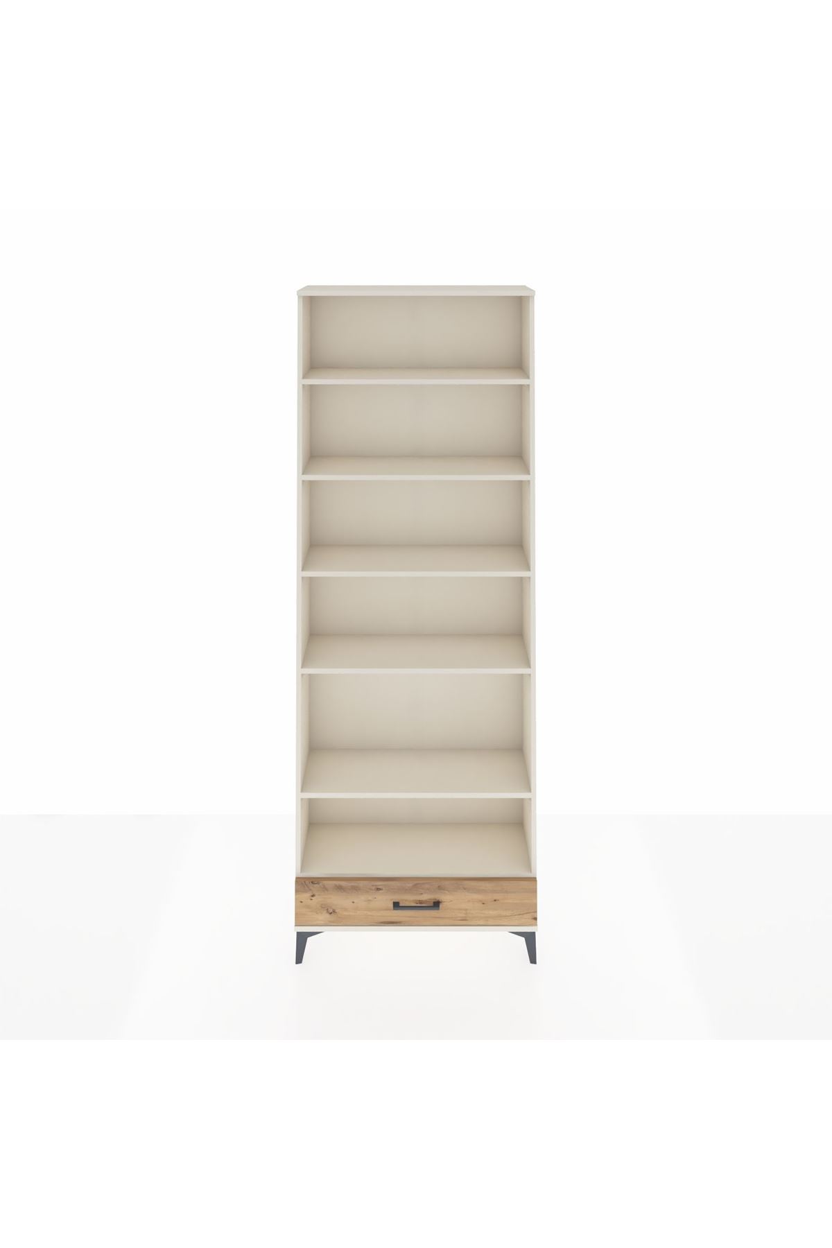 Arges Dolap 6 Raflı Tek Çekmeceli 88x30x243 Aytaşı-Çam