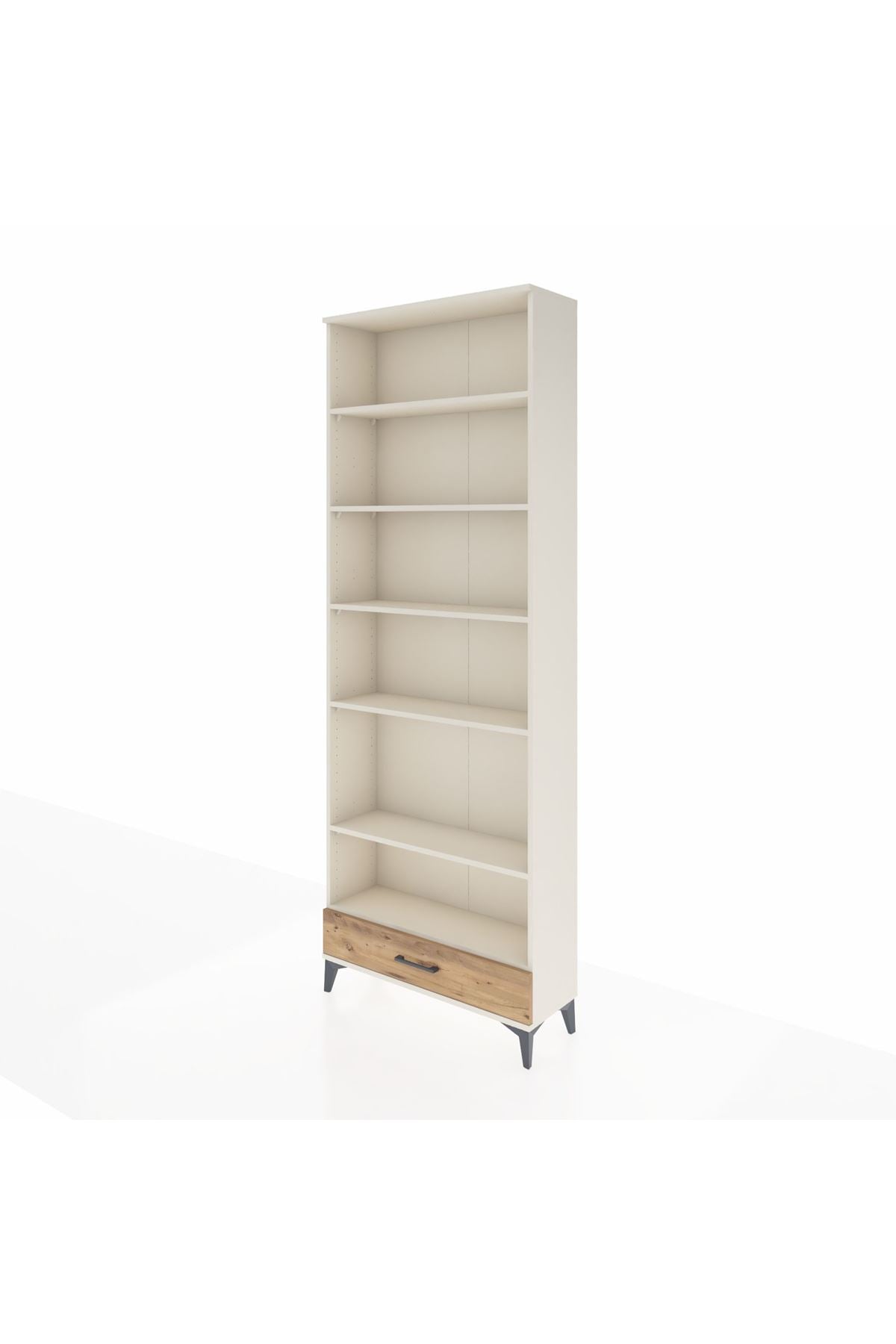 Arges Dolap 6 Raflı Tek Çekmeceli 88x30x243 Aytaşı-Çam