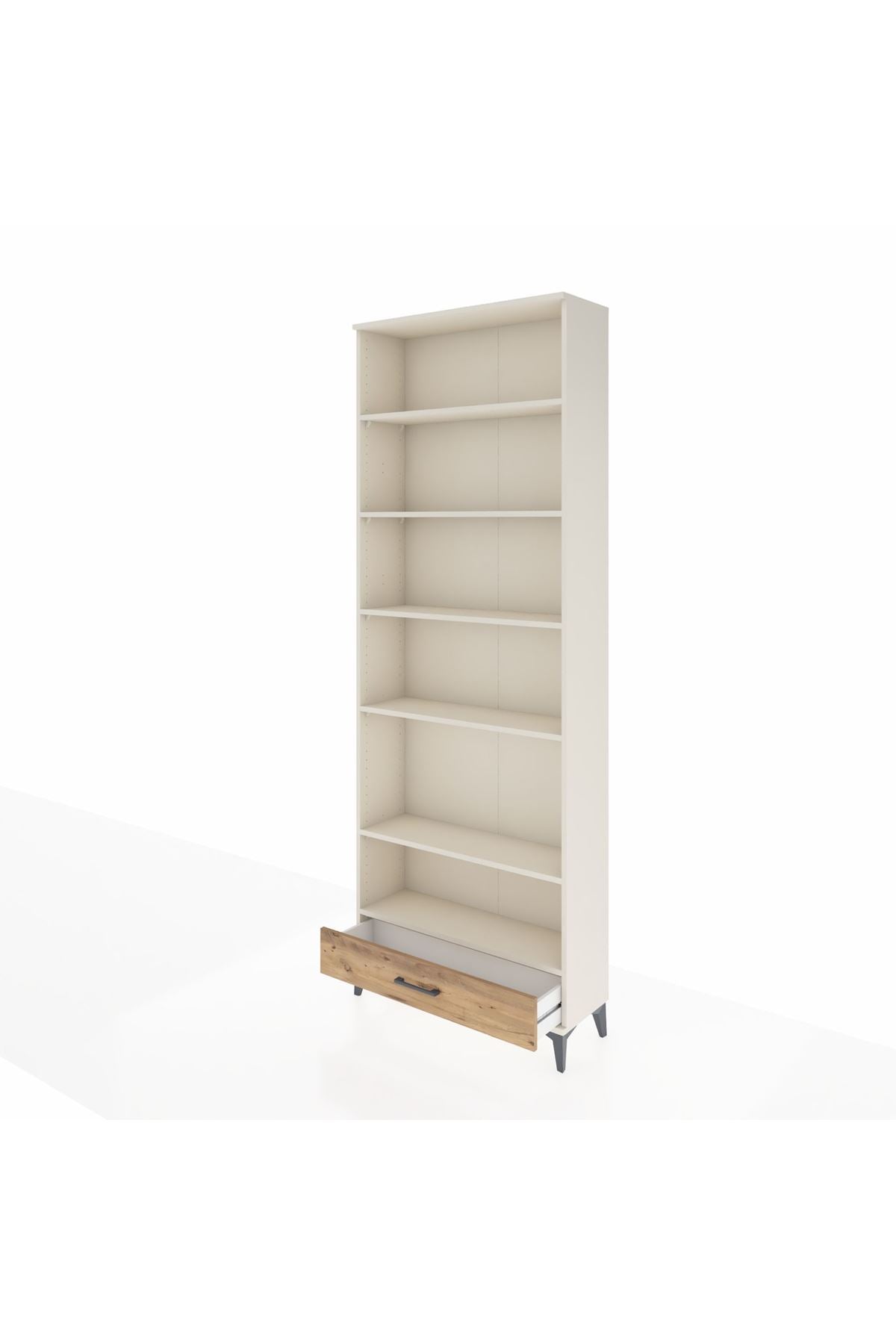 Arges Dolap 6 Raflı Tek Çekmeceli 88x30x243 Aytaşı-Çam