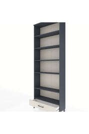 Arges Dolap 6 Raflı Tek Çekmeceli 88x30x243 Antrasit-Aytaşı