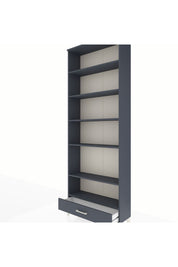 Arges Dolap 6 Raflı Tek Çekmeceli 88x30x243 Antrasit-Antrasit