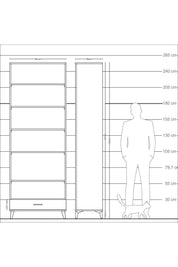Arges Dolap 6 Raflı Tek Çekmeceli 88x30x243 - S33M292V5A