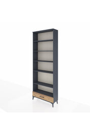 Arges Dolap 6 Raflı Tek Çekmeceli 88x30x243 Antrasit-Çam