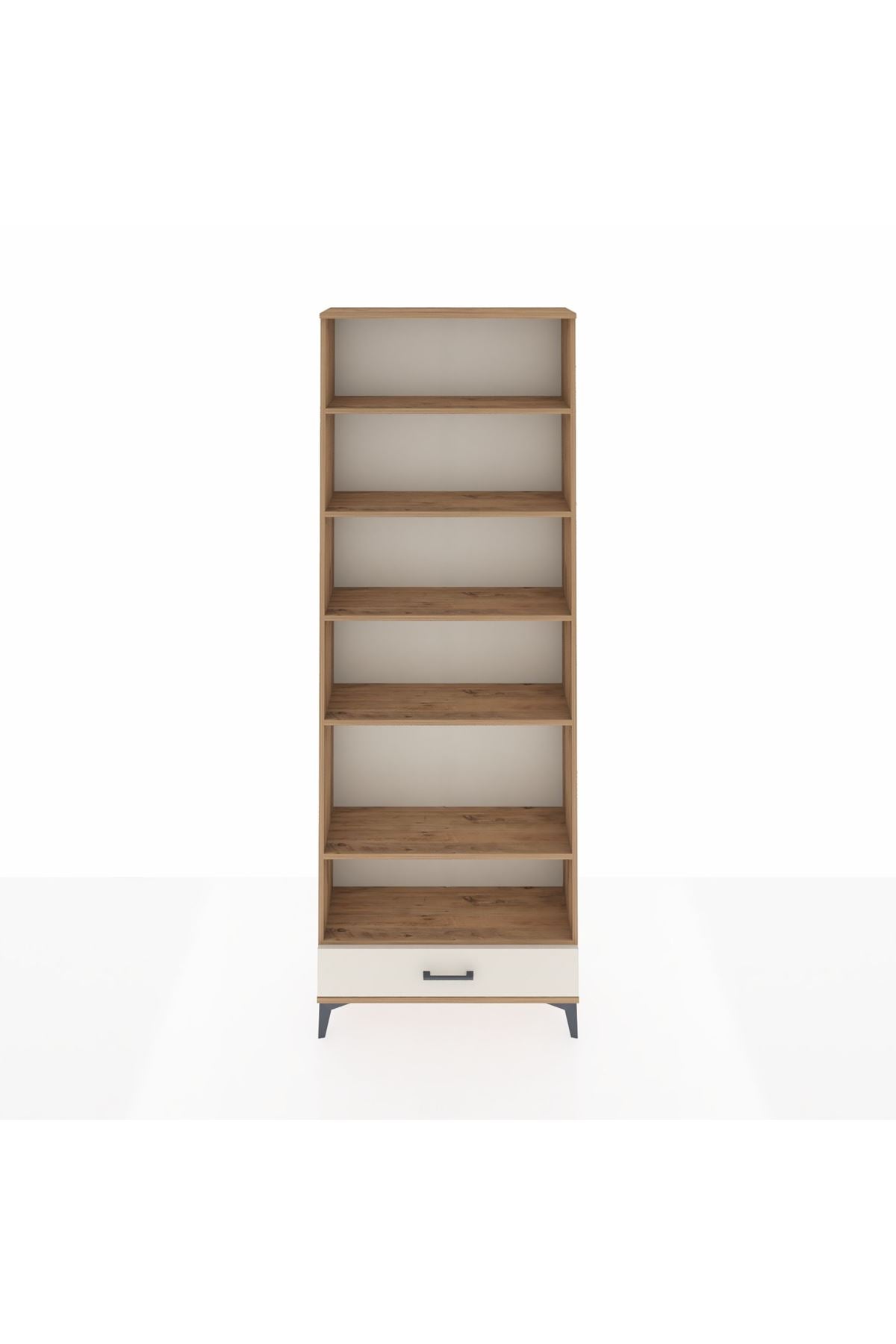 Arges Dolap 6 Raflı Tek Çekmeceli 88x30x243 Çam-Aytaşı