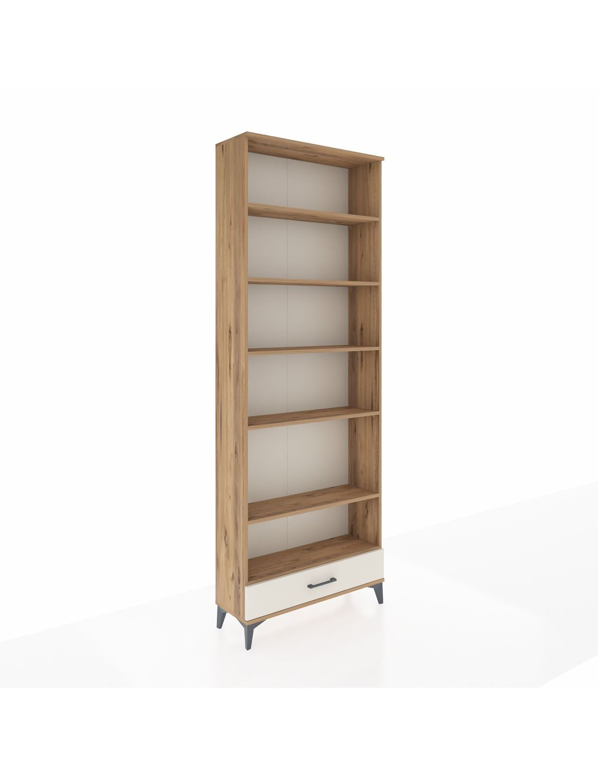 Arges Dolap 6 Raflı Tek Çekmeceli 88x30x243 Çam-Aytaşı