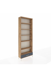 Arges Dolap 6 Raflı Tek Çekmeceli 88x30x243 Çam-Antrasit