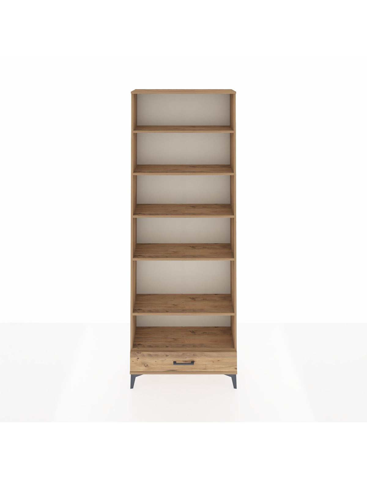 Arges Dolap 6 Raflı Tek Çekmeceli 88x30x243 Çam-Çam