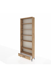 Arges Dolap 6 Raflı Tek Çekmeceli 88x30x243 Çam-Çam