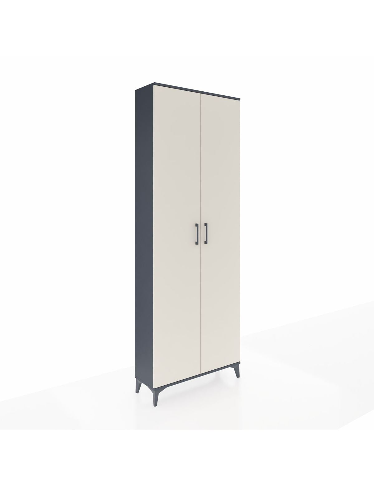 Arges Dolap 5 Raflı 2 Kapaklı 88x30x243 Antrasit-Aytaşı