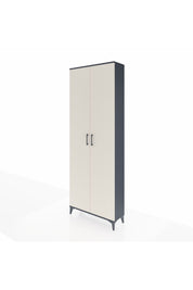 Arges Dolap 5 Raflı 2 Kapaklı 88x30x243 Antrasit-Aytaşı