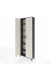 Arges Dolap 5 Raflı 2 Kapaklı 88x30x243 Antrasit-Aytaşı