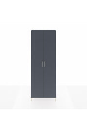 Arges Dolap 5 Raflı 2 Kapaklı 88x30x243 Antrasit-Antrasit