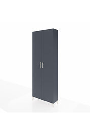 Arges Dolap 5 Raflı 2 Kapaklı 88x30x243 Antrasit-Antrasit