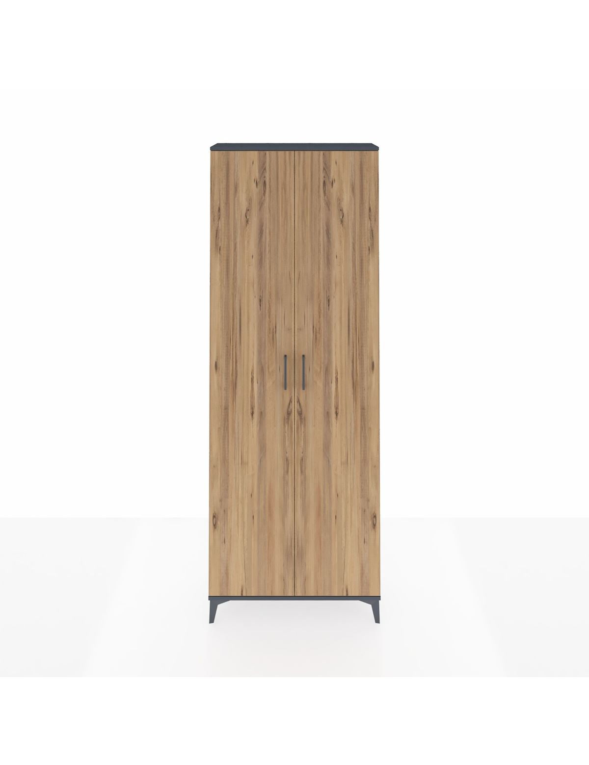 Arges Dolap 5 Raflı 2 Kapaklı 88x30x243 Antrasit-Çam