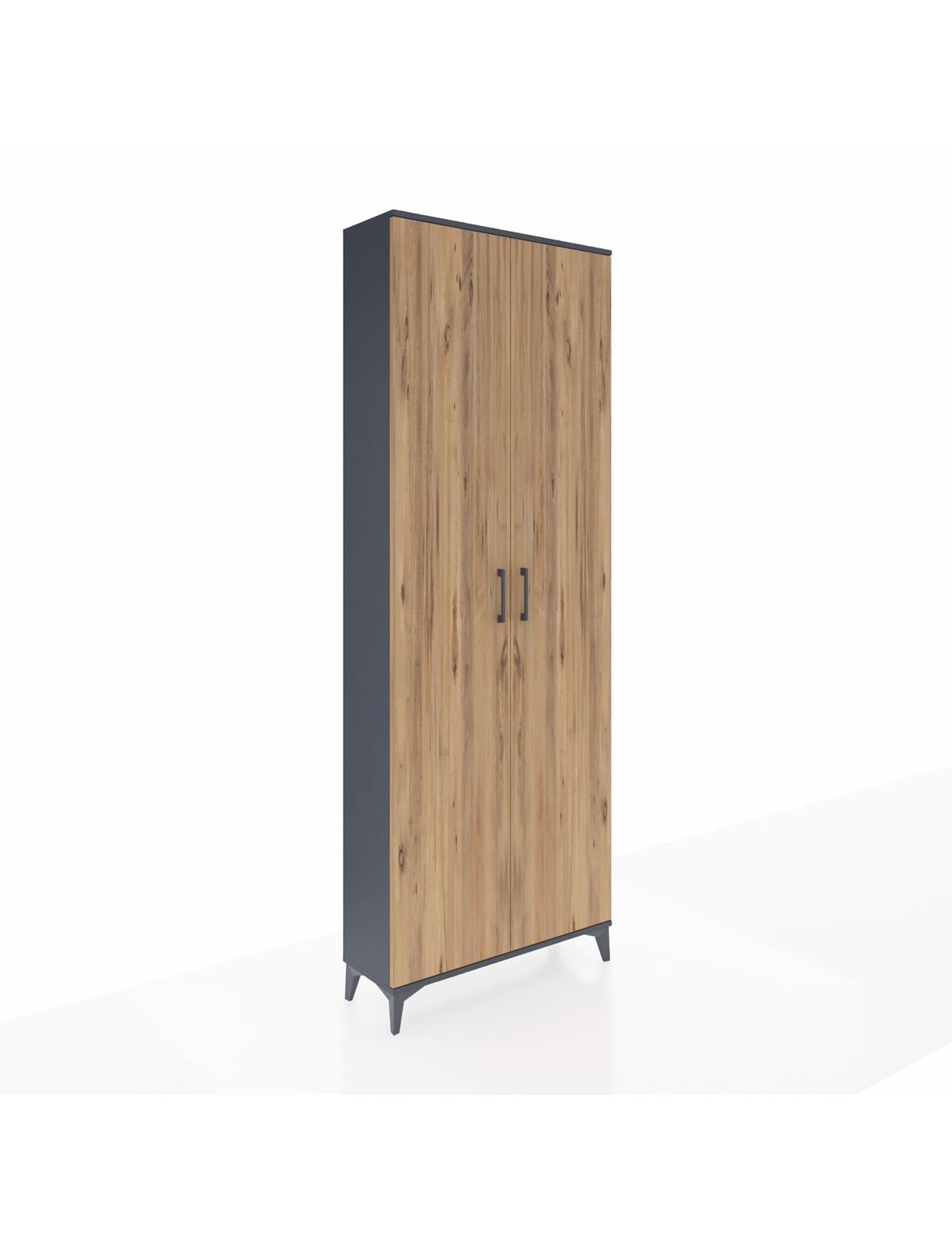 Arges Dolap 5 Raflı 2 Kapaklı 88x30x243 Antrasit-Çam