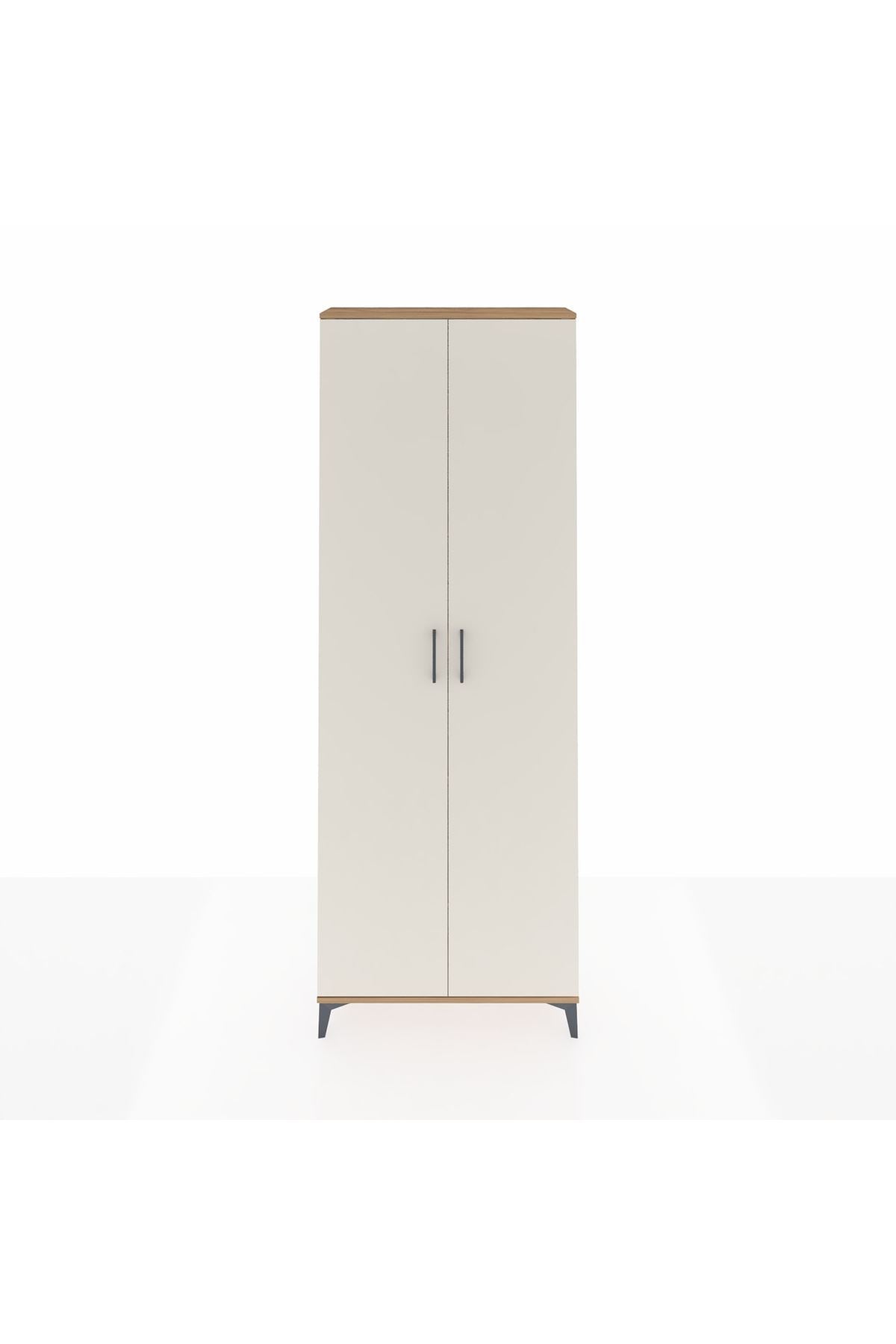 Arges Dolap 5 Raflı 2 Kapaklı 88x30x243 Çam-Aytaşı