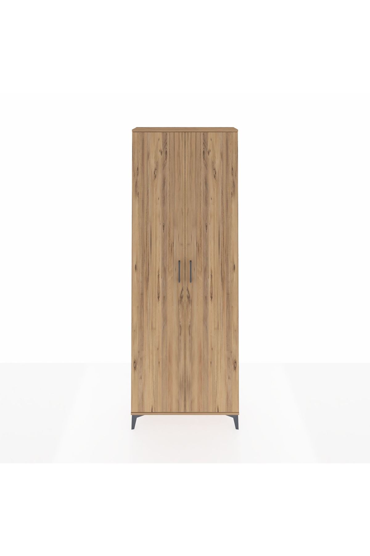 Arges Dolap 5 Raflı 2 Kapaklı 88x30x243 Çam-Çam