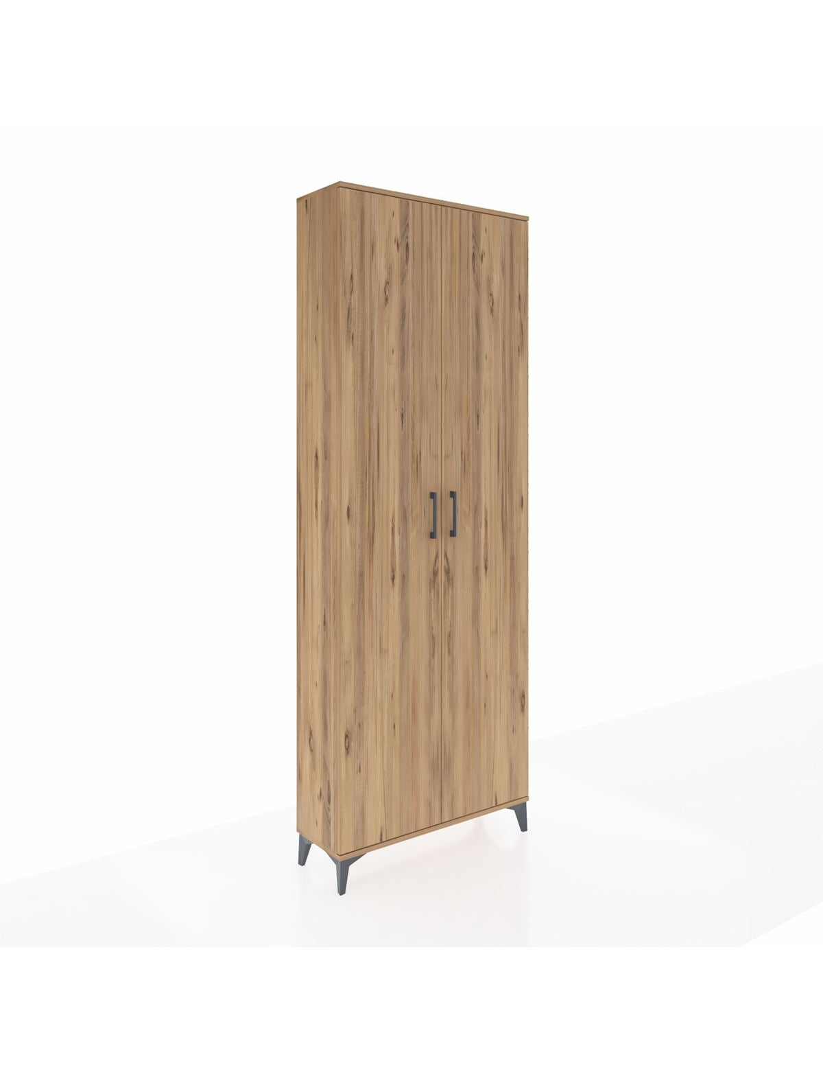 Arges Dolap 5 Raflı 2 Kapaklı 88x30x243 Çam-Çam