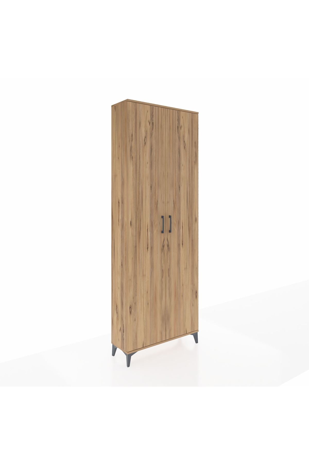 Arges Dolap 5 Raflı 2 Kapaklı 88x30x243 Çam-Çam