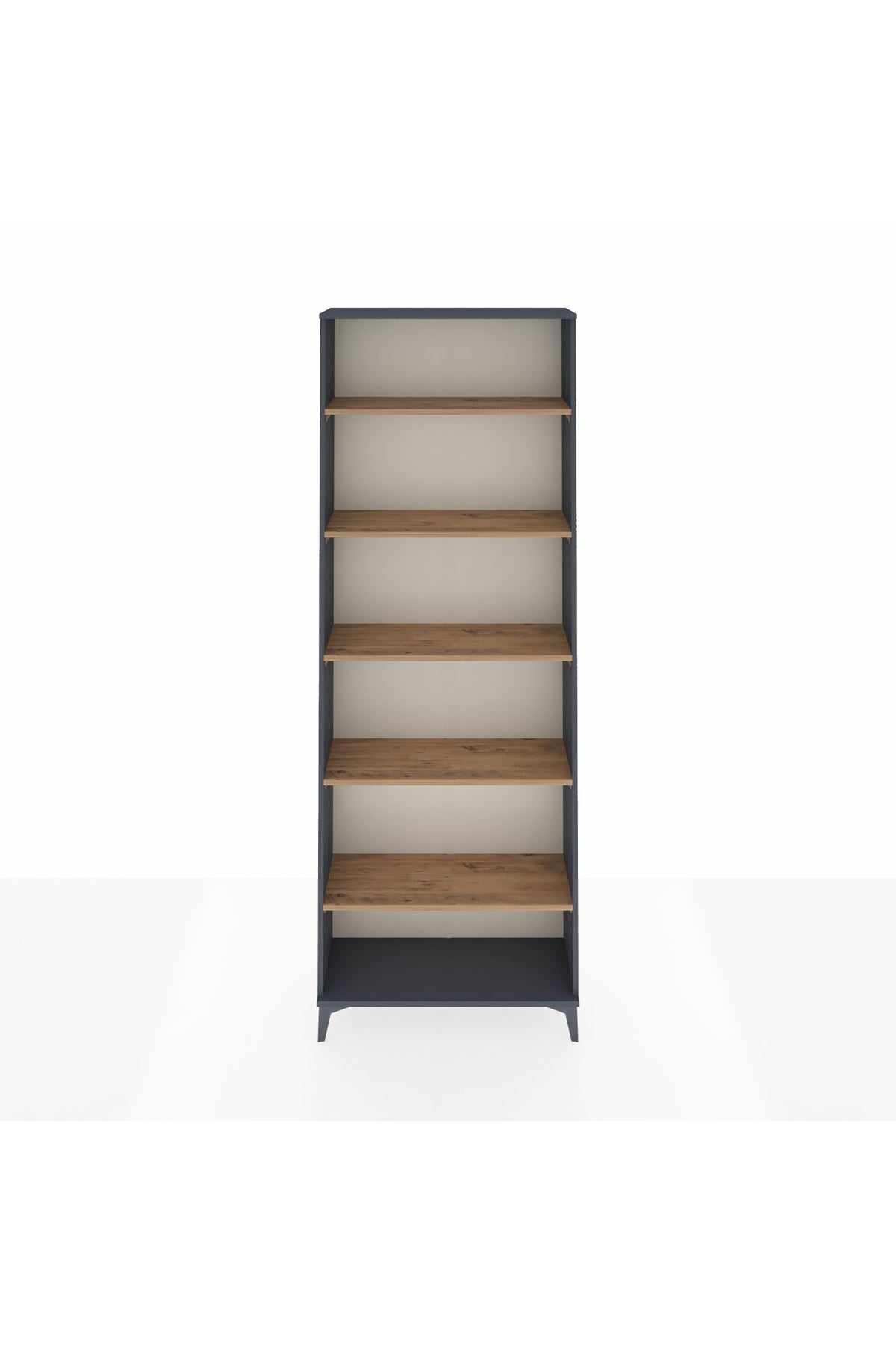 Arges Dolap 5 Raflı 88x30x243 Antrasit-Çam