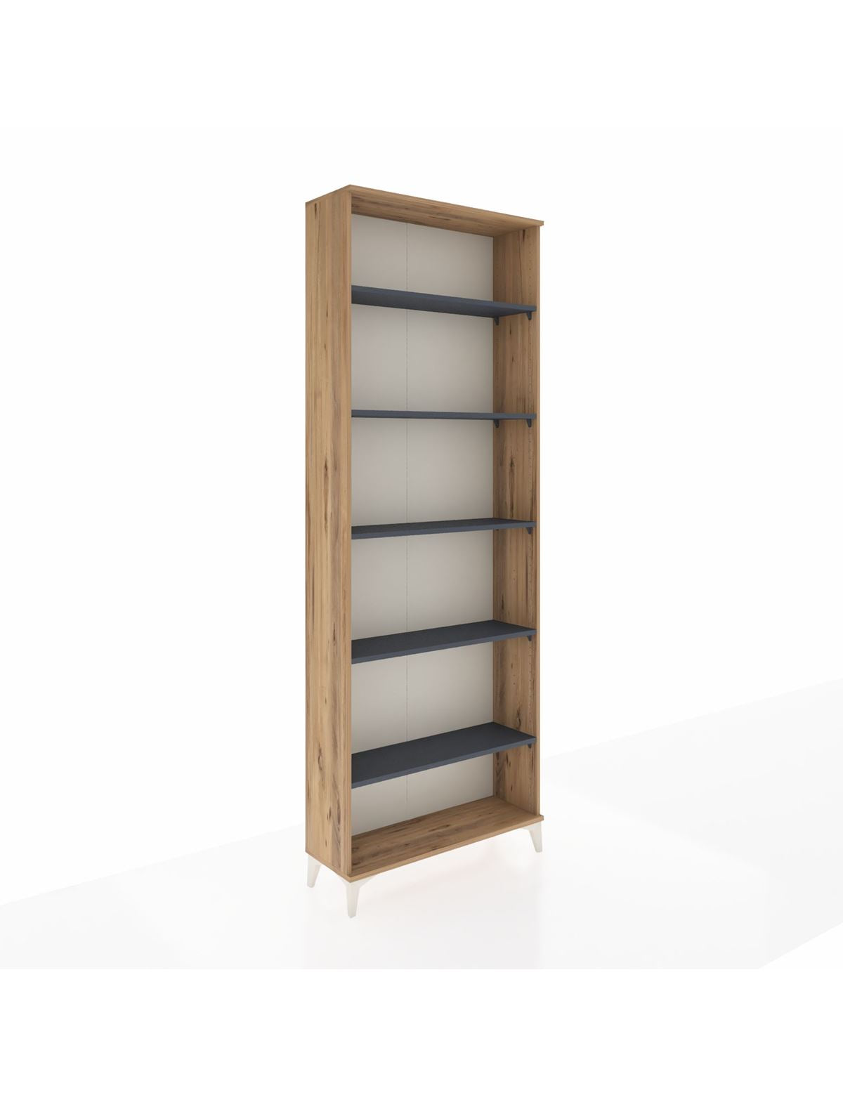 Arges Dolap 5 Raflı 88x30x243 Çam-Antrasit